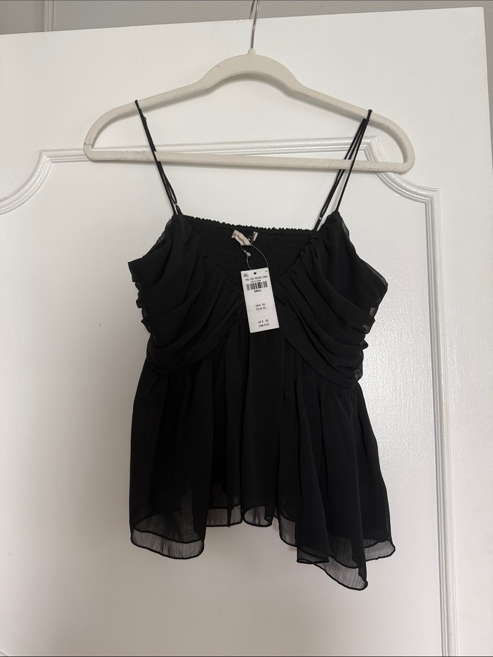 Abercrombie & Fitch Black Chiffon Spaghetti Strap Camisole